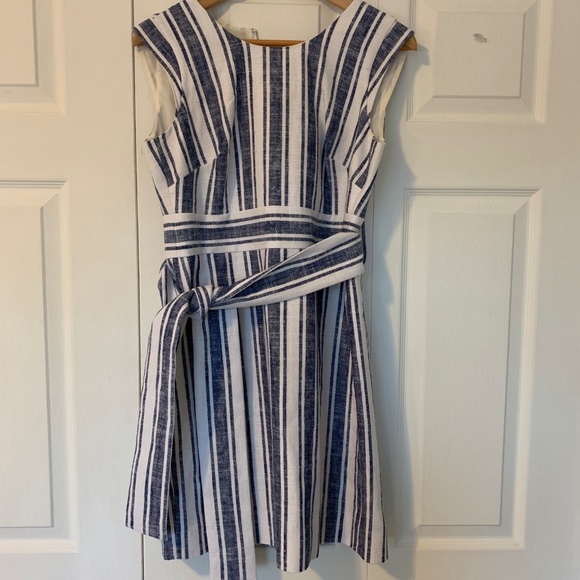 J.CREW Belted Linen Dress SIZE 6 Petite - Picture 5 of 7